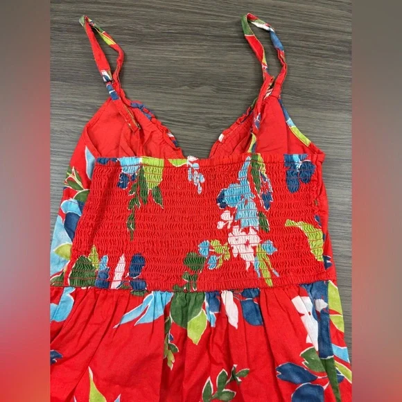 Hollister Red Floral Spaghetti Strap Sundress Size XS - Picture 9 of 9